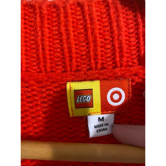 Target Lego collection duster cardigan women’s M red chunky knit bubble cozy - Picture 3 of 4